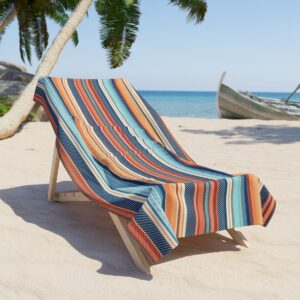 Sunset Stripes Beach Towel