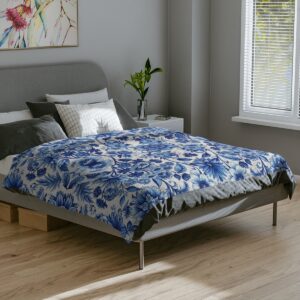 Blue Blossom Blanket