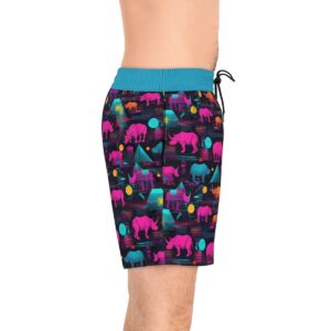 Neon Safari Swim Trunks