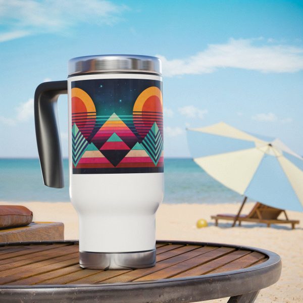 Stainless Steel Travel Mug with Handle, 14oz