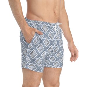 Azure Geometrics Swim Trunks