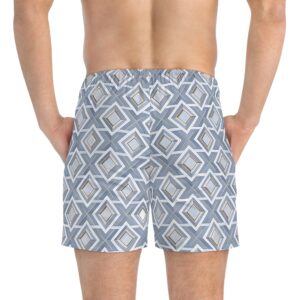 Azure Geometrics Swim Trunks