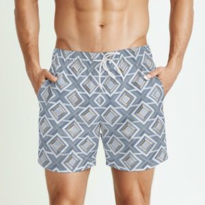 Azure Geometrics Swim Trunks