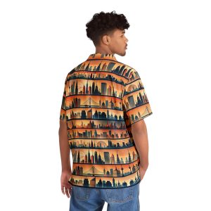 Cityscape Sunset Hawaiian Shirt