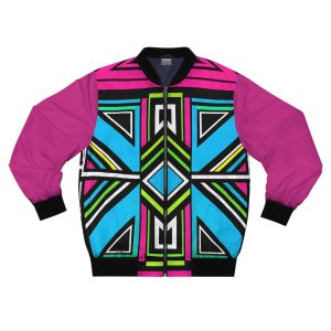 Geometric Groove Men’s Bomber Jacket