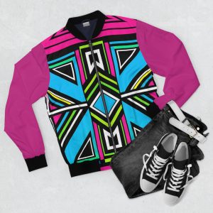 Geometric Groove Men’s Bomber Jacket