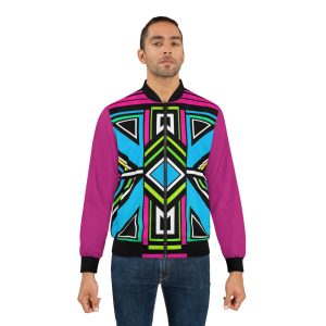 Geometric Groove Men’s Bomber Jacket
