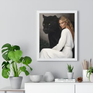 Midnight Guardian- Vertical Framed Poster for Home Decor