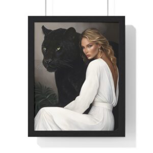 Midnight Guardian- Vertical Framed Poster for Home Decor
