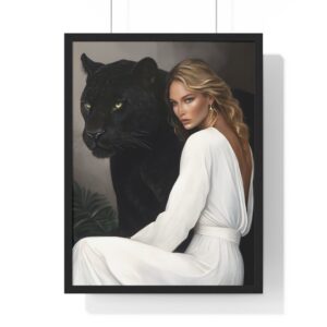 Midnight Guardian- Vertical Framed Poster for Home Decor