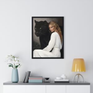 Midnight Guardian- Vertical Framed Poster for Home Decor