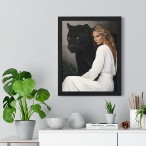 Midnight Guardian- Vertical Framed Poster for Home Decor