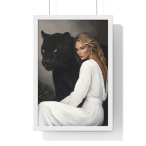 Midnight Guardian- Vertical Framed Poster for Home Decor
