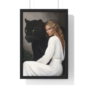 Midnight Guardian- Vertical Framed Poster for Home Decor