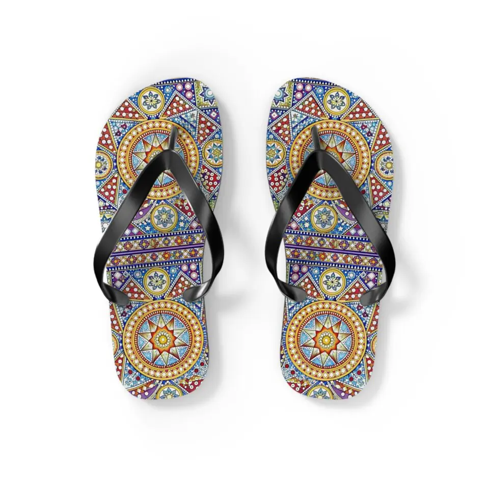 Ethnic Elegance Flip Flops