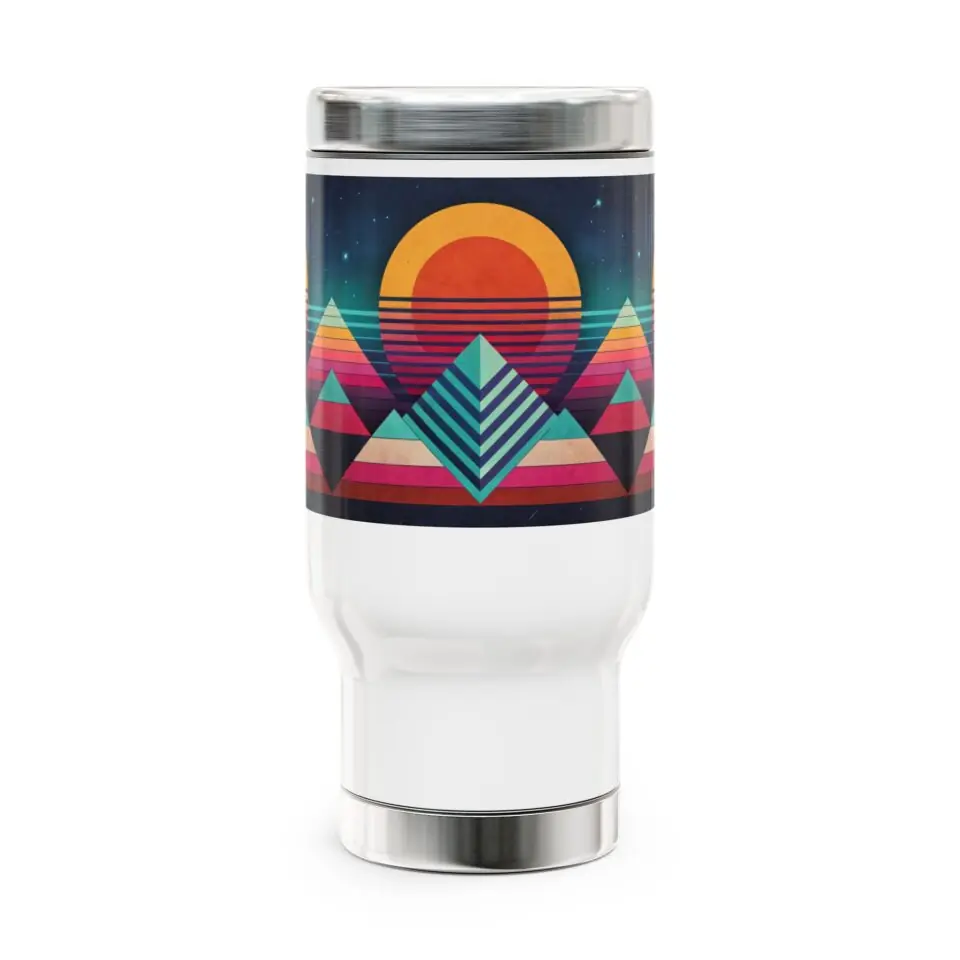 Stainless Steel Travel Mug with Handle, 14oz