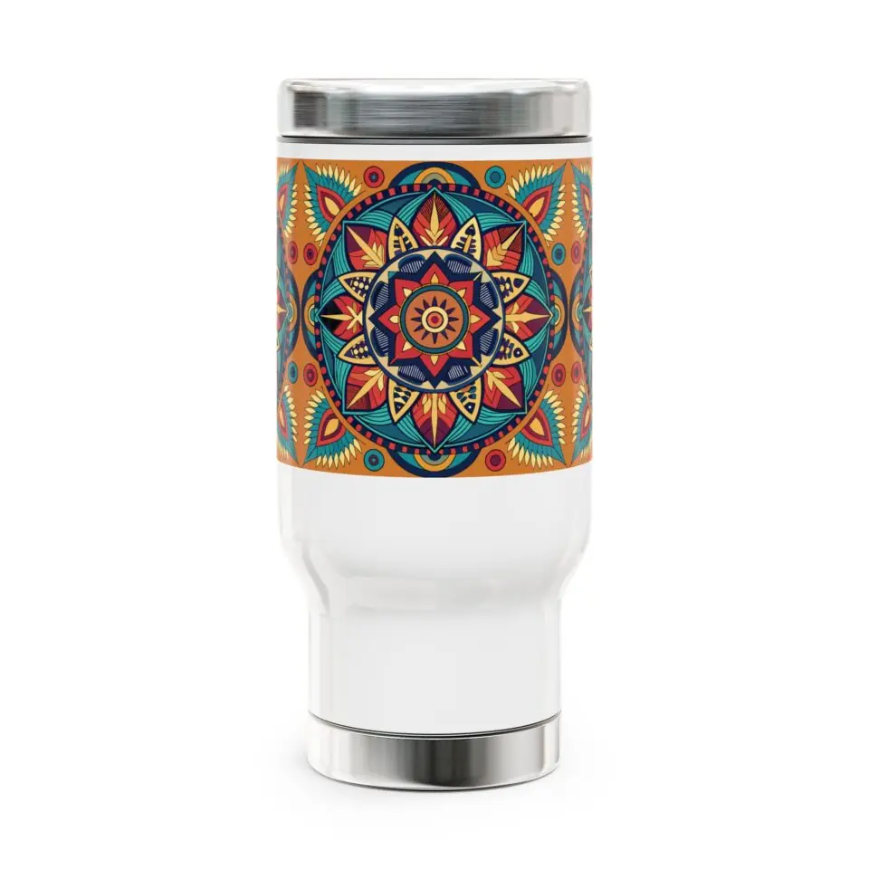 Stainless Steel Travel Mug with Handle, 14oz