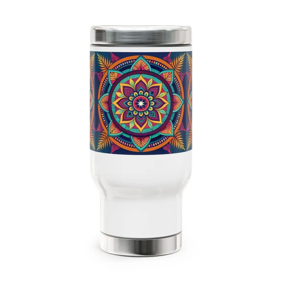 Stainless Steel Travel Mug with Handle, 14oz