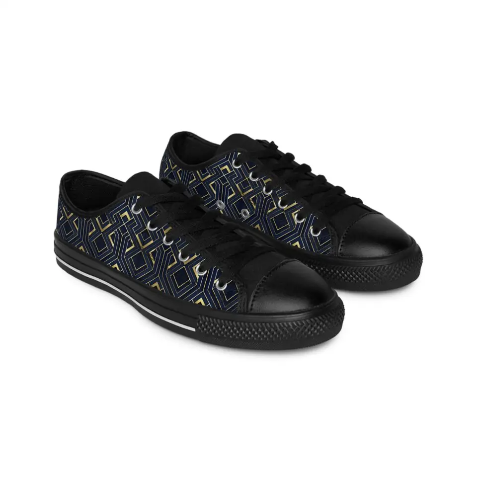 Stylish Geometric Men's Sneakers - Casual Comfort Footwear for All Occasions