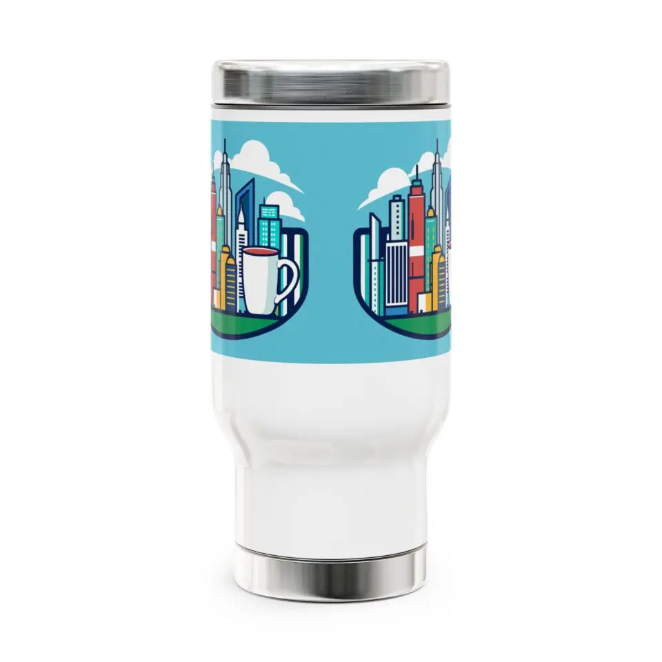 Stainless Steel Travel Mug with Handle, 14oz