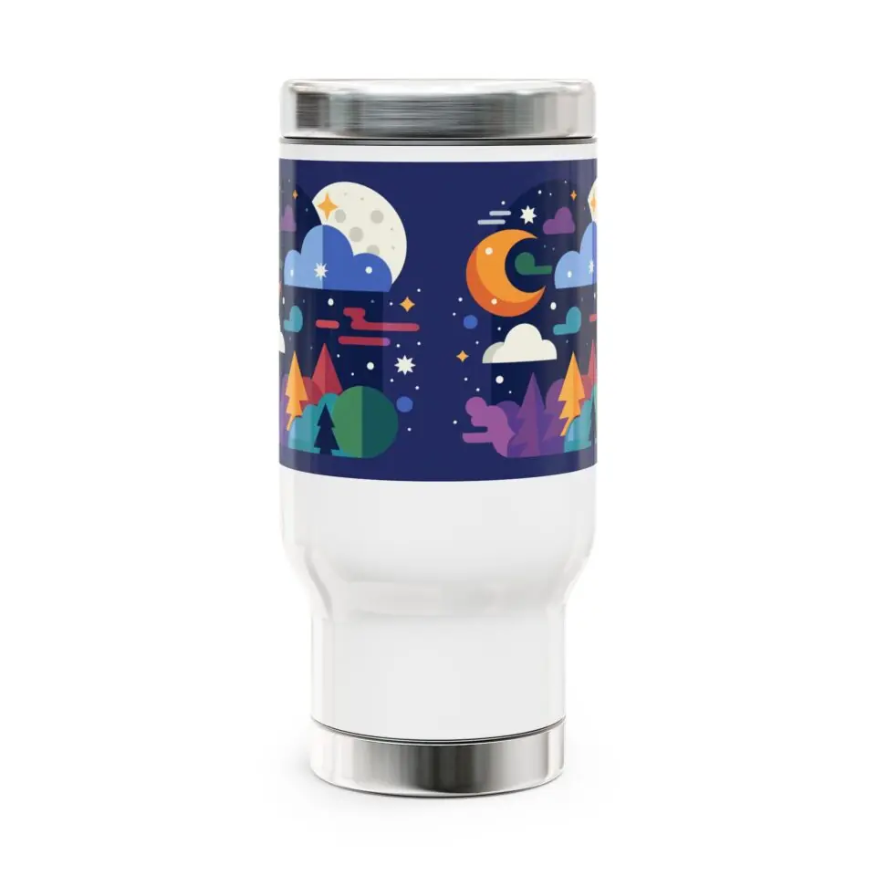 Stainless Steel Travel Mug with Handle, 14oz
