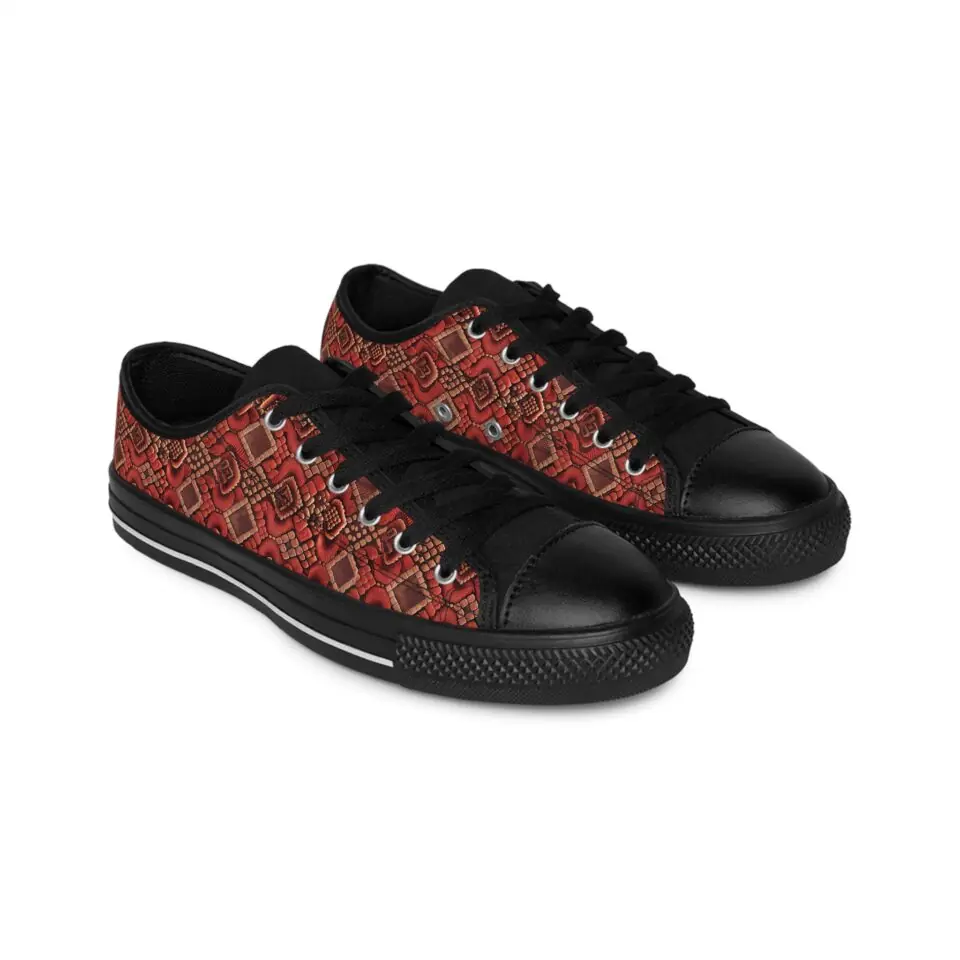 Stylish Men's Sneakers with Geometric Pattern - Perfect Casual Footwear